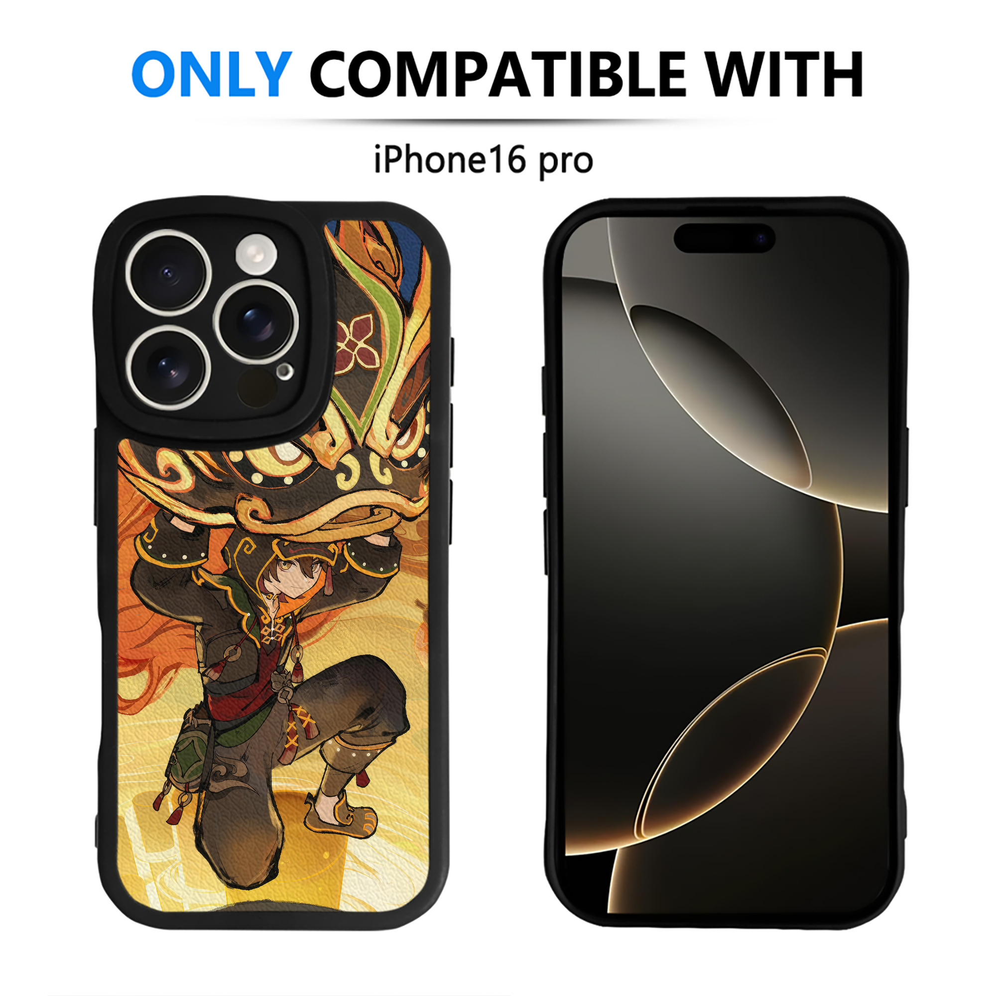 げんし神 genshin 【iPhone 16シリーズ対応】シリコンスマホケース（レザー調） 材質：シリコン